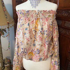 FREE PEOPLE Boho floral top – Size Small
